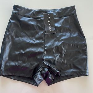 Womens pleather shorts